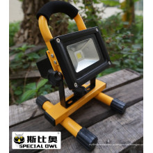 10W COB Super Bright LED Flood Light, luz de trabalho, recarregável, portátil ao ar livre, lâmpada de inundação / projeto, IP67